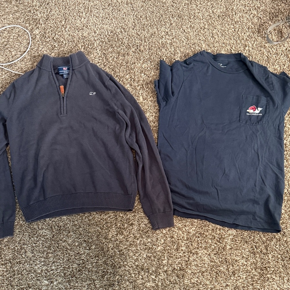 Vineyard Vines Kids Navy Jacket and Tee Set
